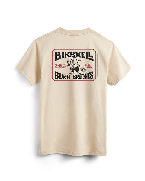 Hangtag T-Shirt - Cream: Garment-dyed heavyweight tee in cream with a large back graphic featuring 