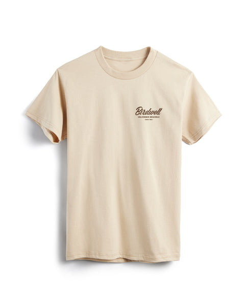 The Daydreamin' Birdie T-Shirt - Sand is a relaxed fit, heavyweight beige cotton tee with 
